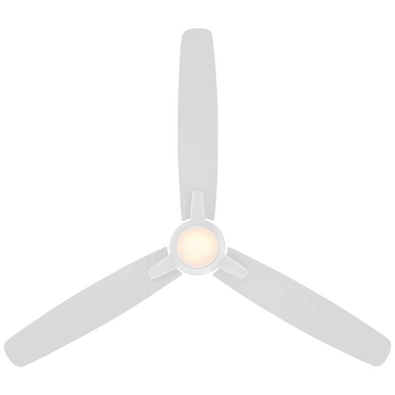 Image 4 54 inch WAC Blitzen Matte White LED Damp Smart Ceiling Fan with Remote more views