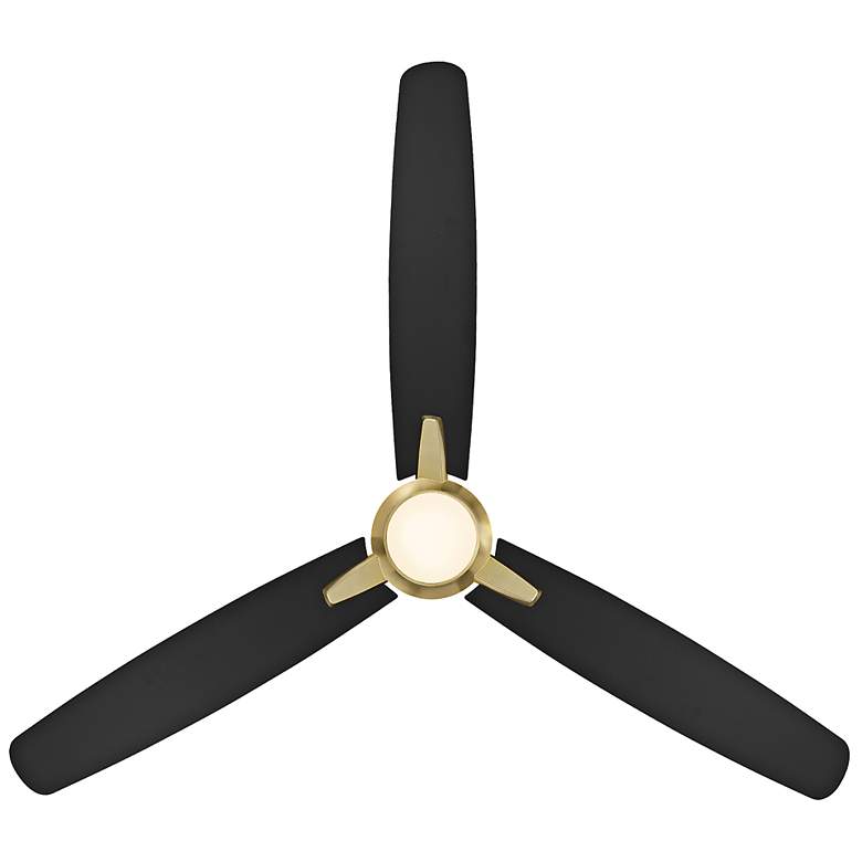 Image 6 54" WAC Blitzen Soft Brass Damp LED Smart Ceiling Fan with Remote more views