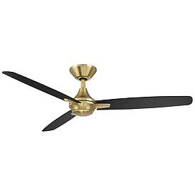 Image2 of 54" WAC Blitzen Soft Brass Damp Smart Ceiling Fan with Remote