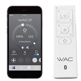 Image3 of 54" WAC Blitzen Soft Brass Damp Smart Ceiling Fan with Remote more views