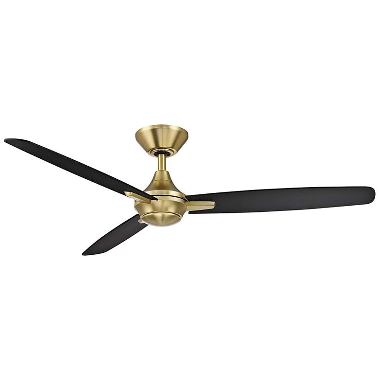 Image 4 54" WAC Blitzen Soft Brass Damp Smart Ceiling Fan with Remote more views