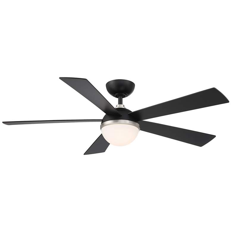 Image 1 54 inch WAC Eclipse Matte Black Smart Outdoor LED Ceiling Fan