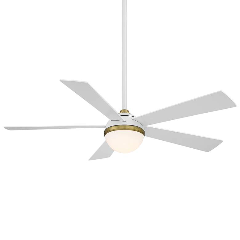 Image 2 54 inch WAC Eclipse Matte White Smart Outdoor LED Ceiling Fan