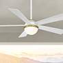54" WAC Eclipse Matte White Smart Outdoor LED Ceiling Fan