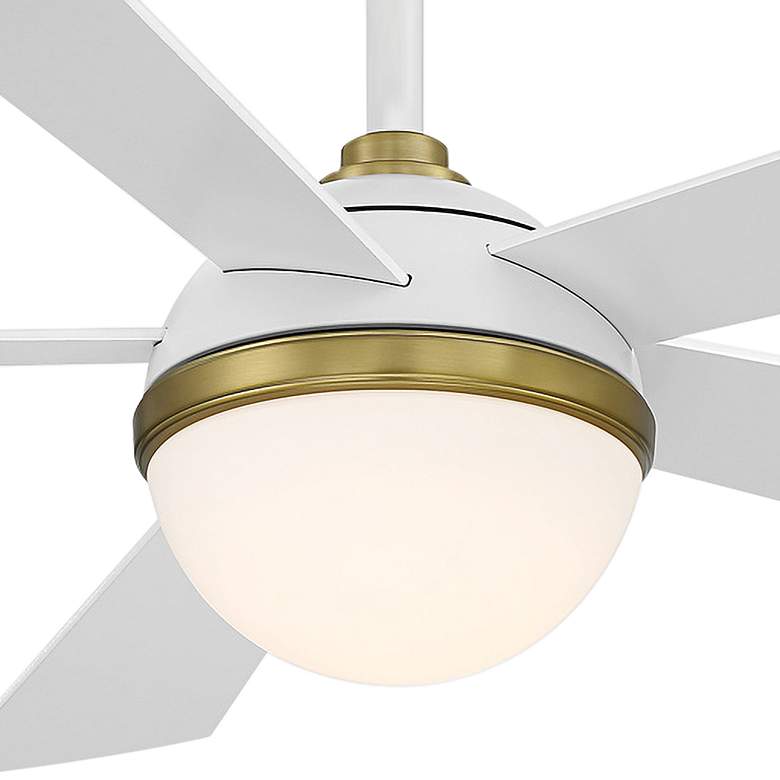 Image 3 54 inch WAC Eclipse Matte White Smart Outdoor LED Ceiling Fan more views