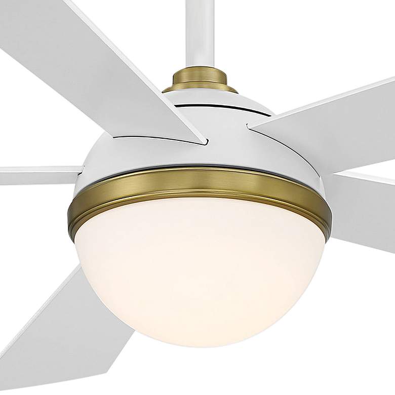Image 3 54" WAC Eclipse Matte White Smart Outdoor LED Ceiling Fan more views