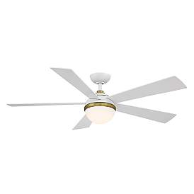Image5 of 54" WAC Eclipse Matte White Smart Outdoor LED Ceiling Fan more views