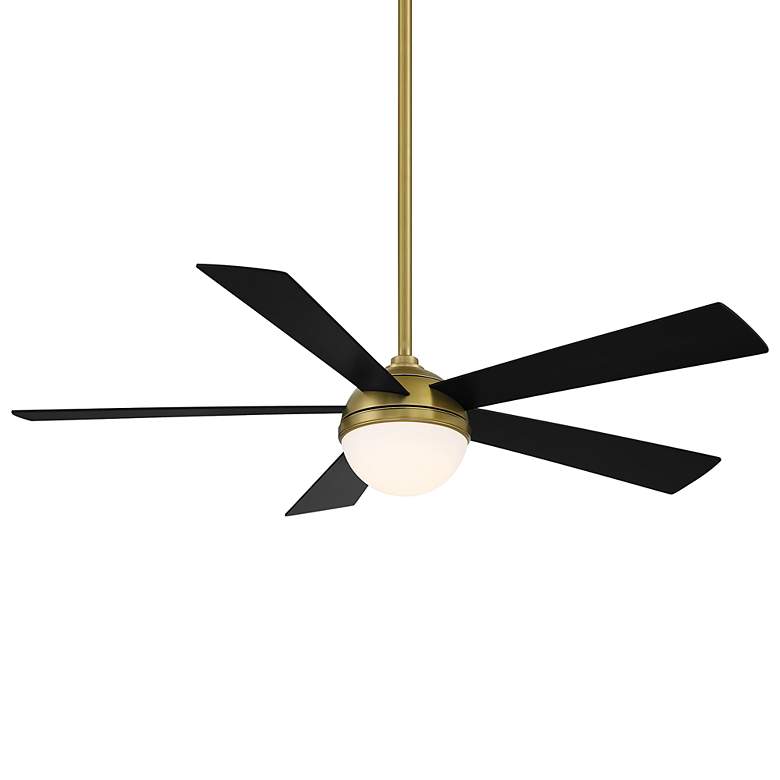 Image 3 54" WAC Eclipse Soft Brass Smart Outdoor LED Ceiling Fan