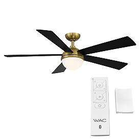 Image4 of 54" WAC Eclipse Soft Brass Smart Outdoor LED Ceiling Fan more views