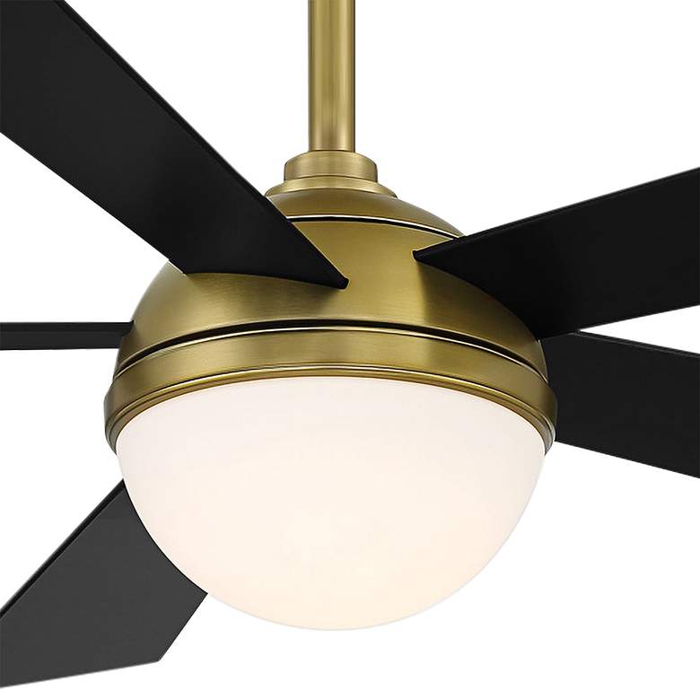 Image 4 54" WAC Eclipse Soft Brass Smart Outdoor LED Ceiling Fan more views