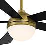 54" WAC Eclipse Soft Brass Smart Outdoor LED Ceiling Fan in scene