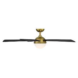 Image5 of 54" WAC Eclipse Soft Brass Smart Outdoor LED Ceiling Fan more views