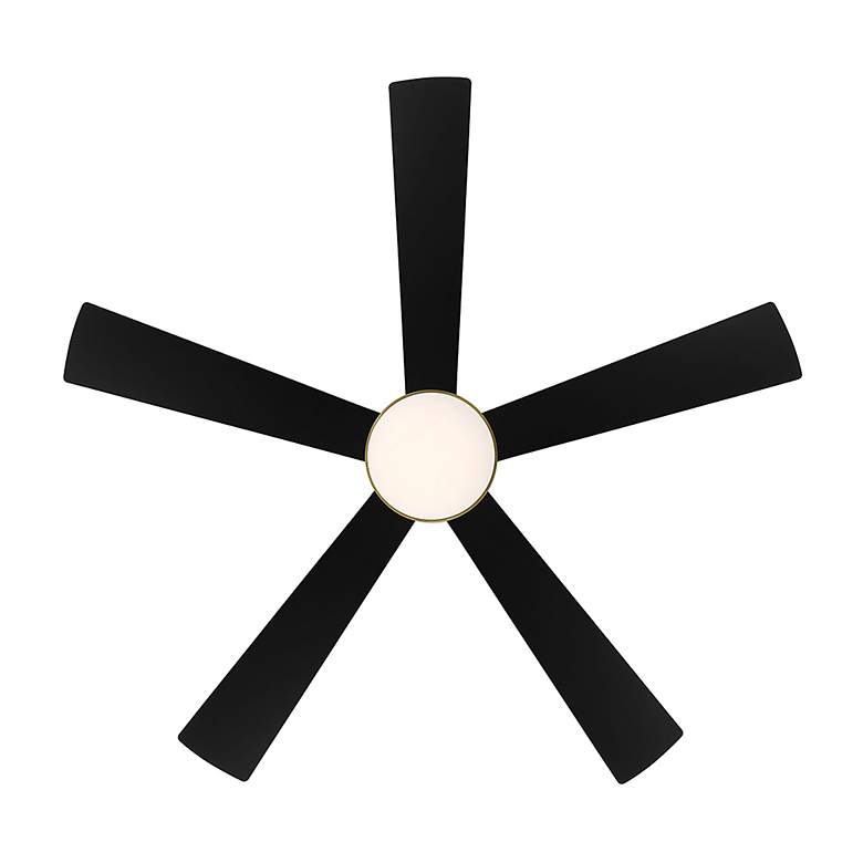 Image 7 54" WAC Eclipse Soft Brass Smart Outdoor LED Ceiling Fan more views
