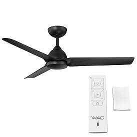 Image2 of 54" WAC Mocha 3-Blade Matte Black Smart Wet Ceiling Fan more views