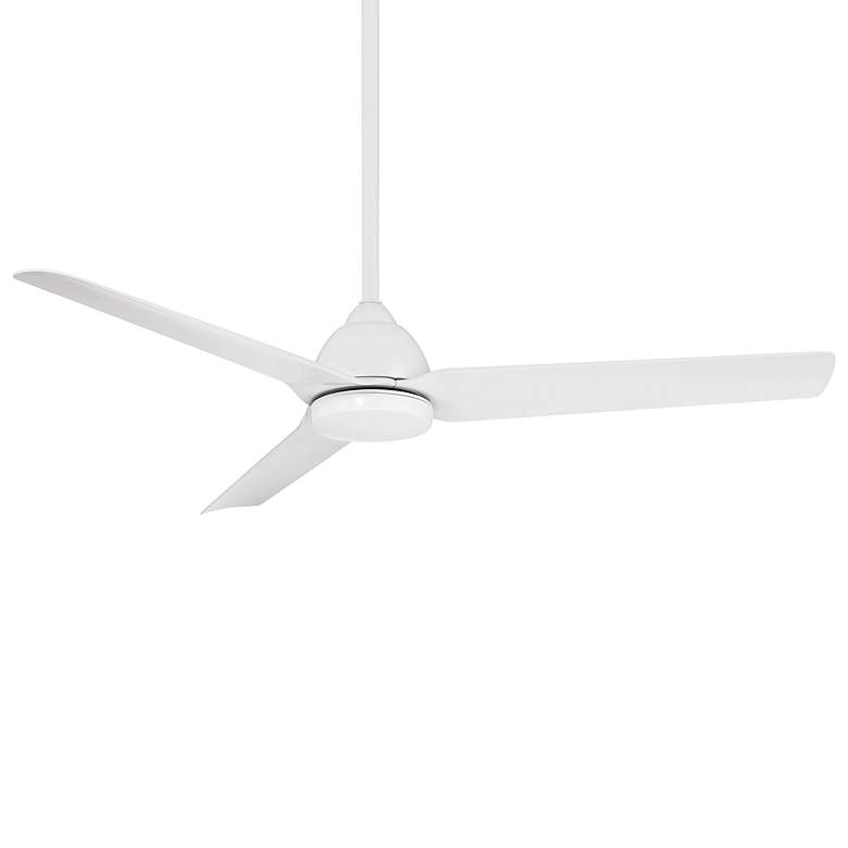 Image 1 54 inch WAC Mocha 3-Blade Matte White Smart Wet Ceiling Fan