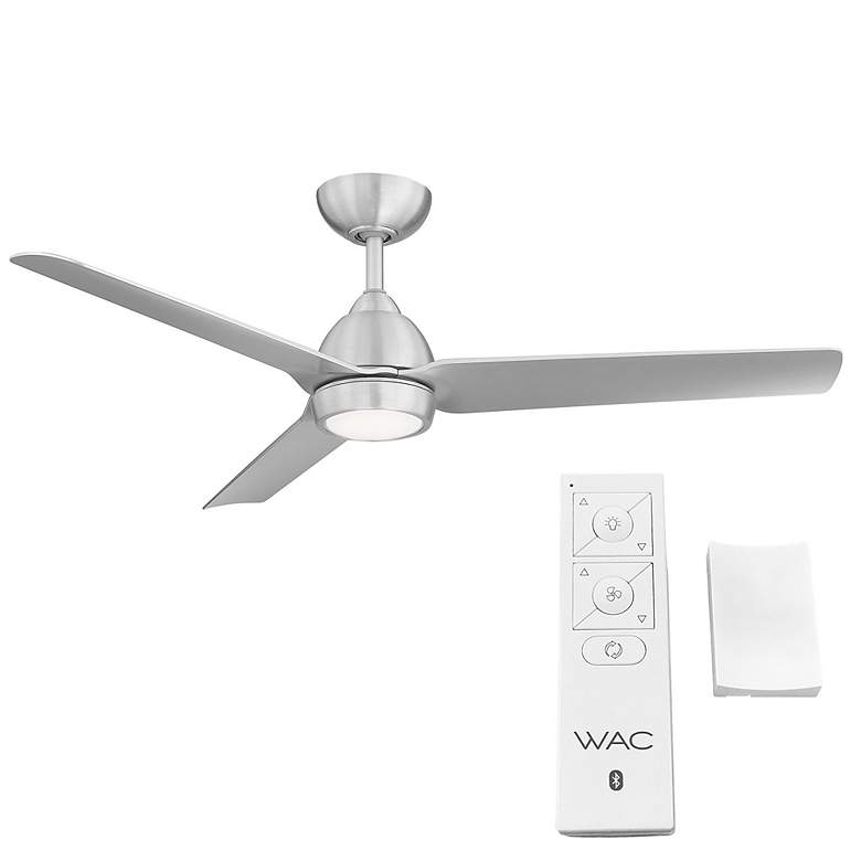 Image 3 54" WAC Mocha Brushed Aluminium LED Smart Wet Ceiling Fan more views