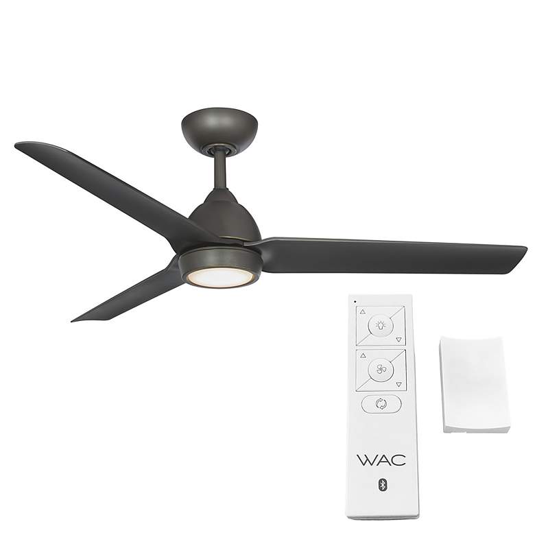 Image 6 54" WAC Mocha LED Wet Rated Oil-Rubbed Bronze Smart Ceiling Fan more views
