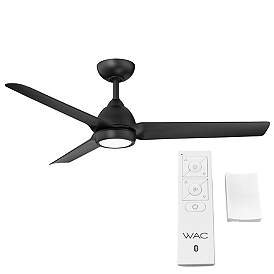 Image2 of 54" WAC Mocha Matte Black LED Smart Wet Ceiling Fan more views