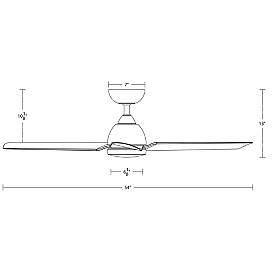 Image5 of 54" WAC Mocha Matte Black LED Smart Wet Ceiling Fan more views