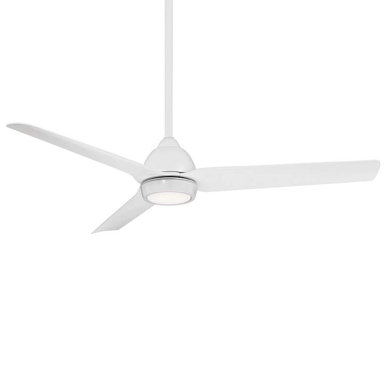 Image 1 54 inch WAC Mocha Matte White LED Smart Wet Ceiling Fan