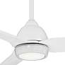 54" WAC Mocha Matte White LED Smart Wet Ceiling Fan