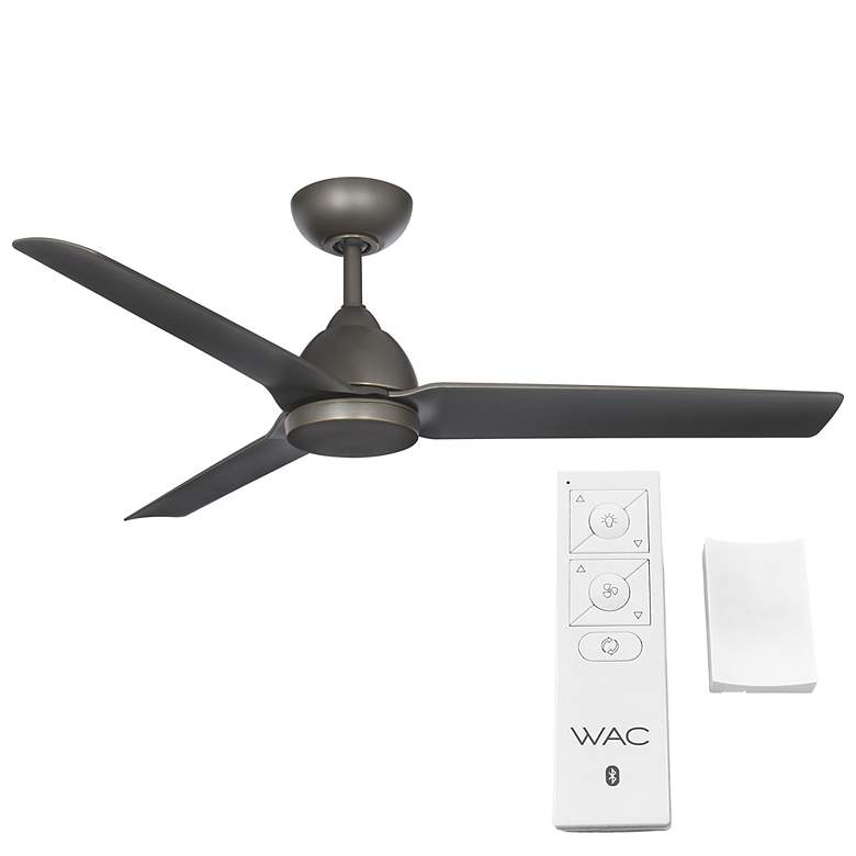 Image 2 54" WAC Mocha Oil-Rubbed Bronze Smart Wet Ceiling Fan more views