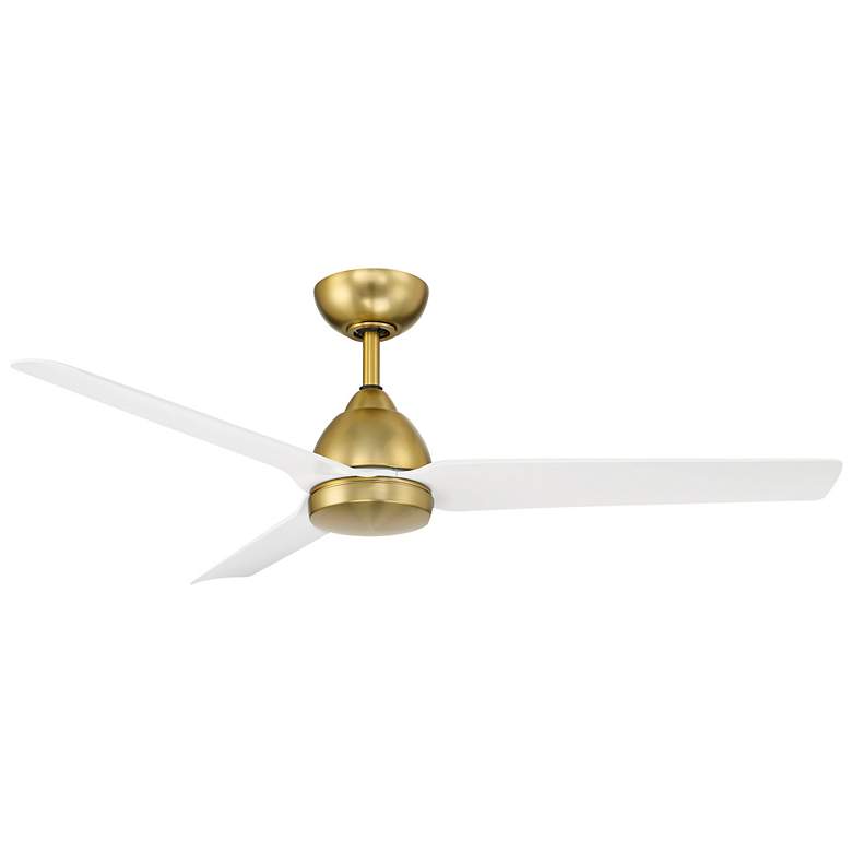 Image 4 54" WAC Mocha Soft Brass Wet Smart Ceiling Fan with Remote more views