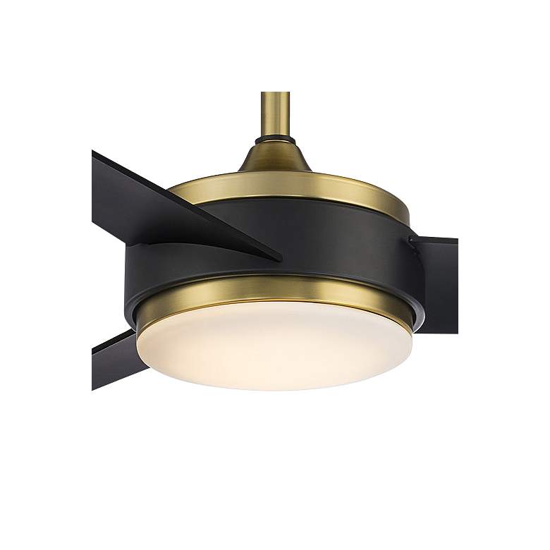 Image 3 54" WAC Mod Damp Rated LED Black and Brass Smart Control Ceiling Fan more views
