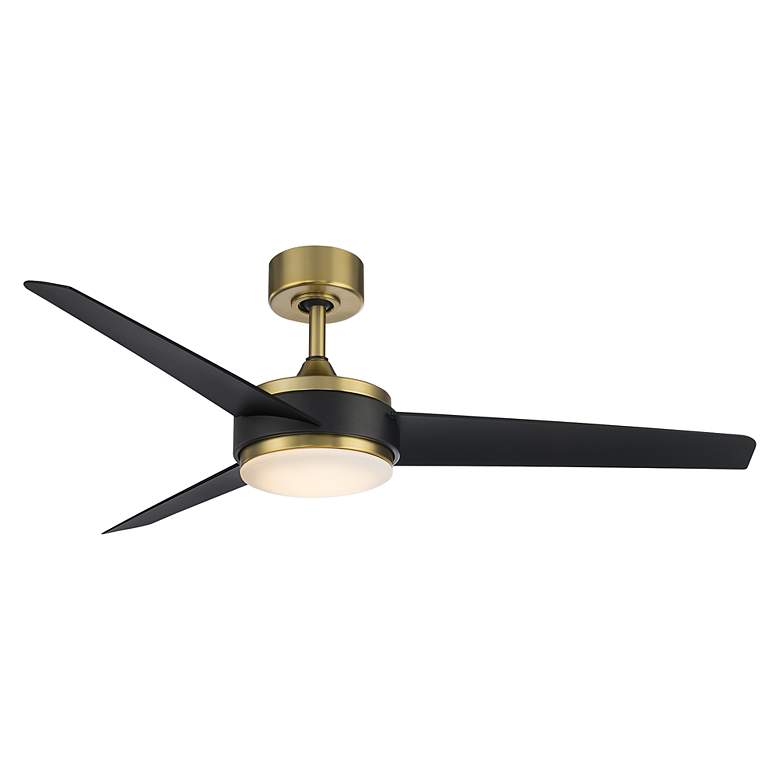 Image 6 54" WAC Mod Damp Rated LED Black and Brass Smart Control Ceiling Fan more views