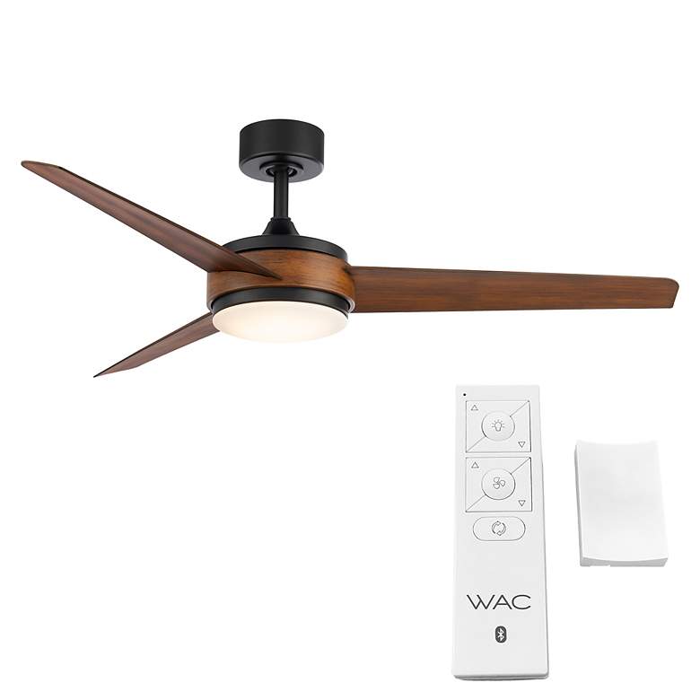 Image 3 54 inch WAC Mod Wet Rated LED Matte Black Smart Control Ceiling Fan more views