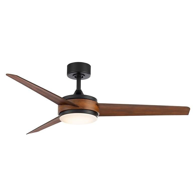 Image 5 54 inch WAC Mod Wet Rated LED Matte Black Smart Control Ceiling Fan more views