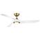 54" WAC Swirl ASoft Brass LED Light Wet Rated Smart Ceiling Fan
