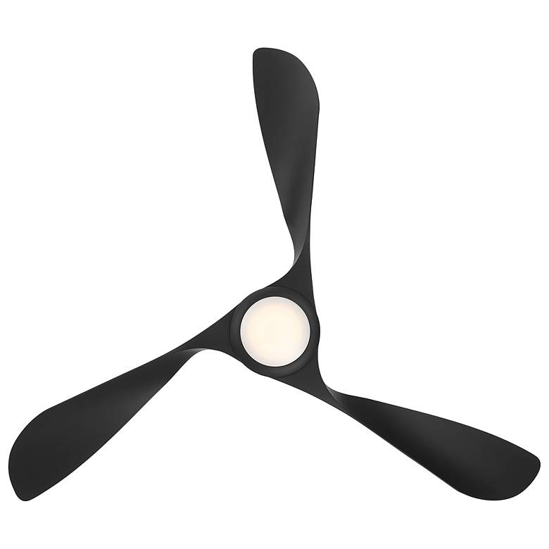 Image 5 54" WAC Swirl Matte Black CCT LED Light Wet Rated Smart Ceiling Fan more views