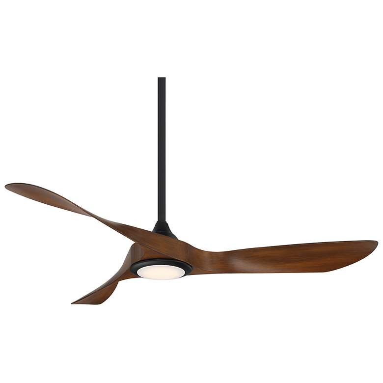 Image 3 54" WAC Swirl Matte Black CCT LED Wet Rated Smart Control Ceiling Fan