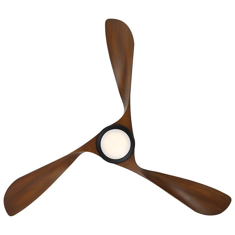 Image 6 54" WAC Swirl Matte Black CCT LED Wet Rated Smart Control Ceiling Fan more views