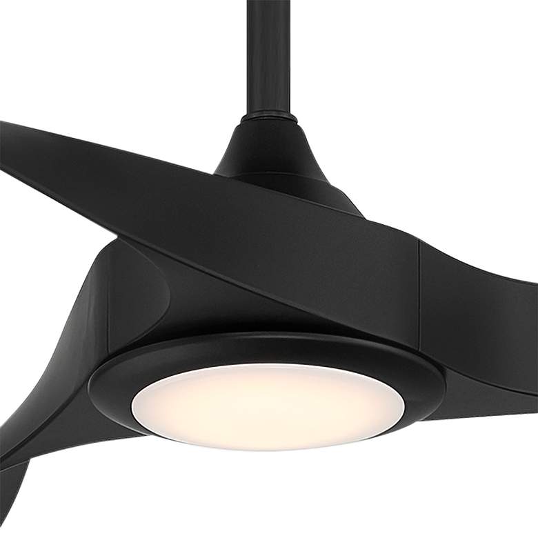 Image 3 54" WAC Swirl Matte Black LED Light Wet Rated Smart Ceiling Fan more views