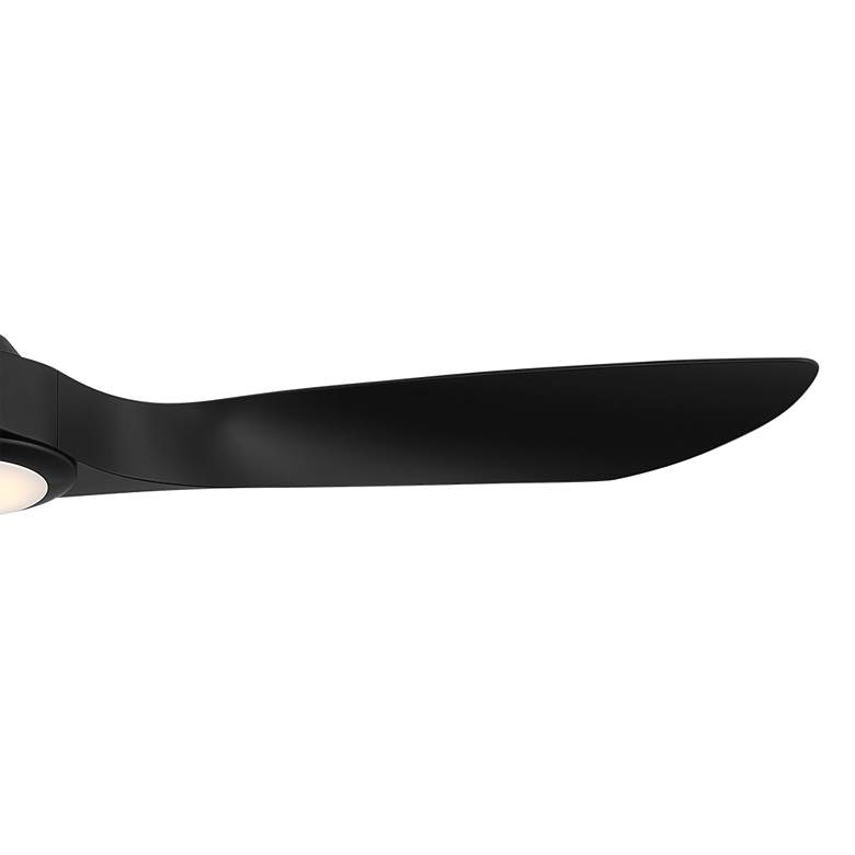 Image 4 54" WAC Swirl Matte Black LED Light Wet Rated Smart Ceiling Fan more views