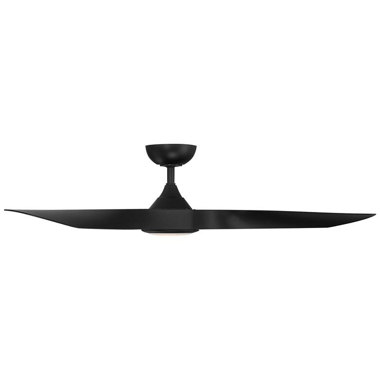 Image 5 54" WAC Swirl Matte Black LED Light Wet Rated Smart Ceiling Fan more views