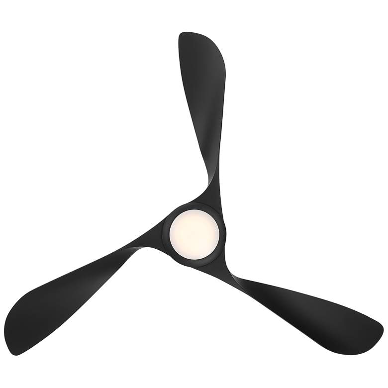 Image 6 54 inch WAC Swirl Matte Black LED Light Wet Rated Smart Ceiling Fan more views