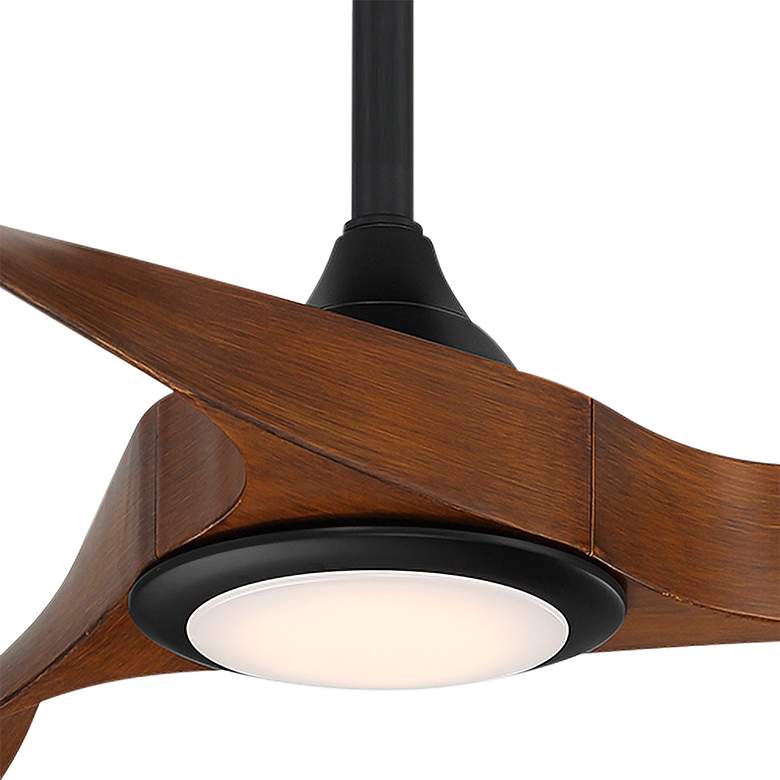 Image 4 54" WAC Swirl Matte Black LED Wet Rated Smart Control Ceiling Fan more views