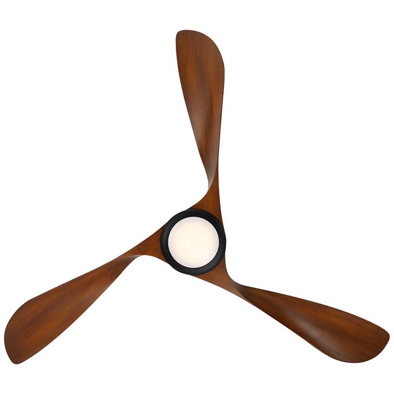 Image 7 54 inch WAC Swirl Matte Black LED Wet Rated Smart Control Ceiling Fan more views
