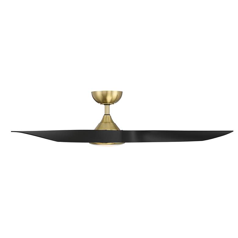 Image 4 54" WAC Swirl Soft Brass and Black CCT LED Wet Rated Smart Ceiling Fan more views
