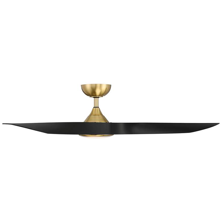 Image 5 54" WAC Swirl Soft Brass and Black LED Wet Rated Smart Ceiling Fan more views