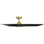 54" WAC Swirl Soft Brass and Black LED Wet Rated Smart Ceiling Fan