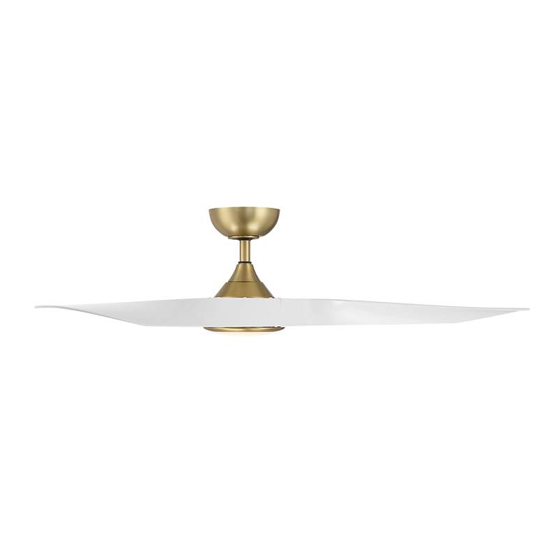 Image 3 54" WAC Swirl Soft Brass LED Light Wet Rated Smart Ceiling Fan more views