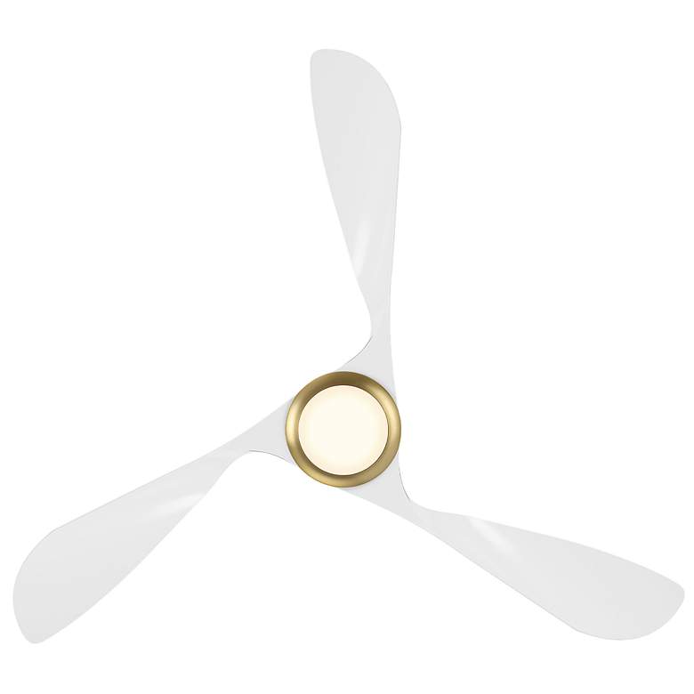 Image 4 54" WAC Swirl Soft Brass LED Light Wet Rated Smart Ceiling Fan more views