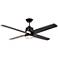 54" Zeke BBQ Black and Polished Nickel LED Ceiling Fan