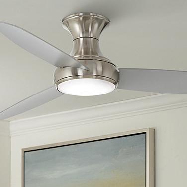 54" Minka Aire Concept III Nickel Hugger Wet LED Smart Ceiling Fan