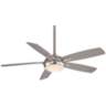 54" Minka Aire Lun-Aire Brushed Nickel Pull Chain LED Ceiling Fan
