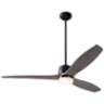 54" Modern Fan Arbor DC Bronze Graywash Damp LED Fan with Remote